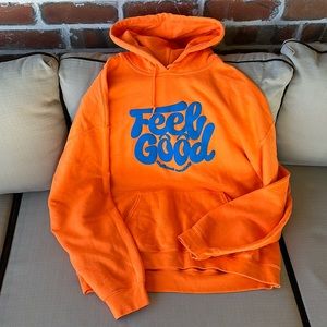 Orange “Feel Good” Good Mythical Morning Hoodie unisex size XL